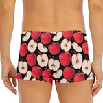 Apple Pattern Print Men's Short Boxer Briefs