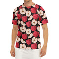Apple Pattern Print Men's Short Sleeve Rash Guard