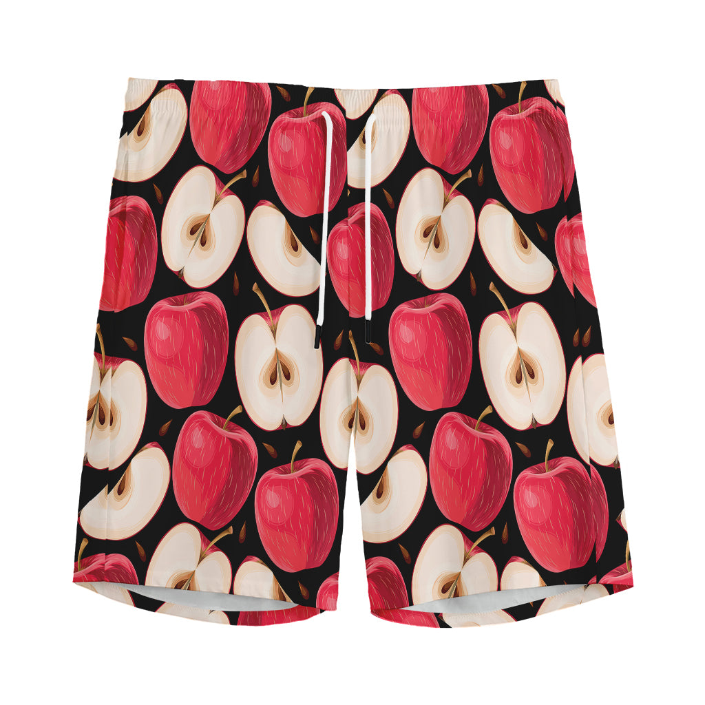 Apple Pattern Print Men's Sports Shorts