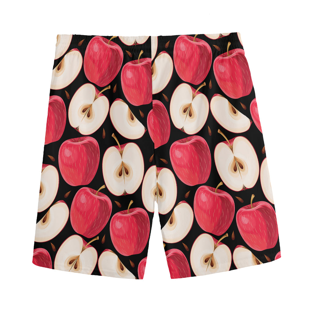 Apple Pattern Print Men's Sports Shorts