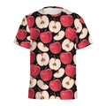 Apple Pattern Print Men's Athletic T-Shirt