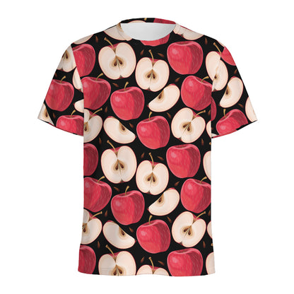 Apple Pattern Print Men's Sports T-Shirt