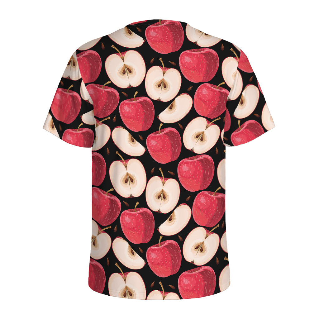 Apple Pattern Print Men's Sports T-Shirt