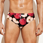 Apple Pattern Print Men's Swim Briefs