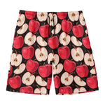 Apple Pattern Print Men's Swim Trunks