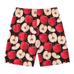 Apple Pattern Print Men's Swim Trunks
