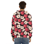 Apple Pattern Print Men's Velvet Pullover Hoodie