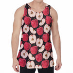 Apple Pattern Print Men's Velvet Tank Top