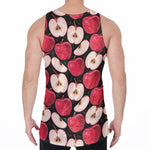 Apple Pattern Print Men's Velvet Tank Top