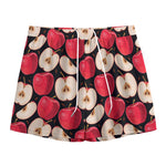 Apple Pattern Print Mesh Shorts