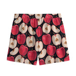 Apple Pattern Print Mesh Shorts
