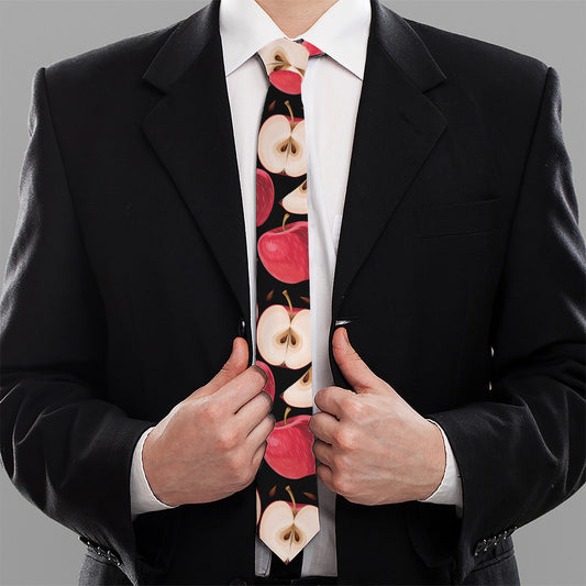 Apple Pattern Print Necktie