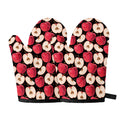 Apple Pattern Print Oven Mitts