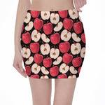 Apple Pattern Print Pencil Mini Skirt