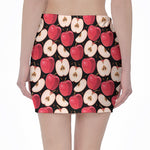Apple Pattern Print Pencil Mini Skirt