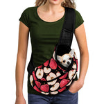 Apple Pattern Print Pet Sling Carrier