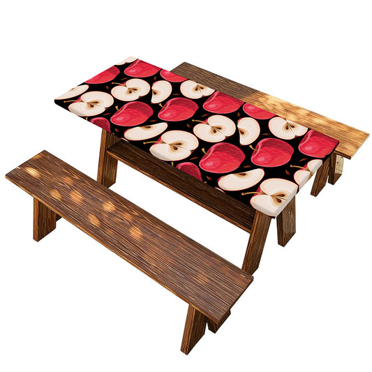 Apple Pattern Print Picnic Table Cover