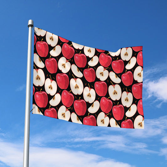 Apple Pattern Print Polyester Flag
