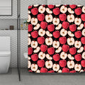 Apple Pattern Print Polyester Shower Curtain