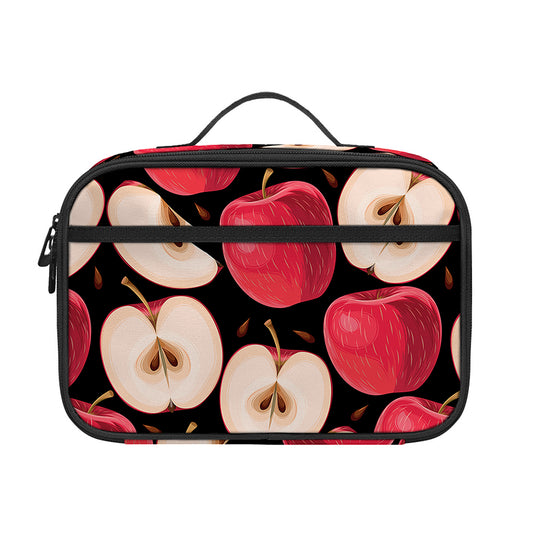Apple Pattern Print Portable Lunch Bag