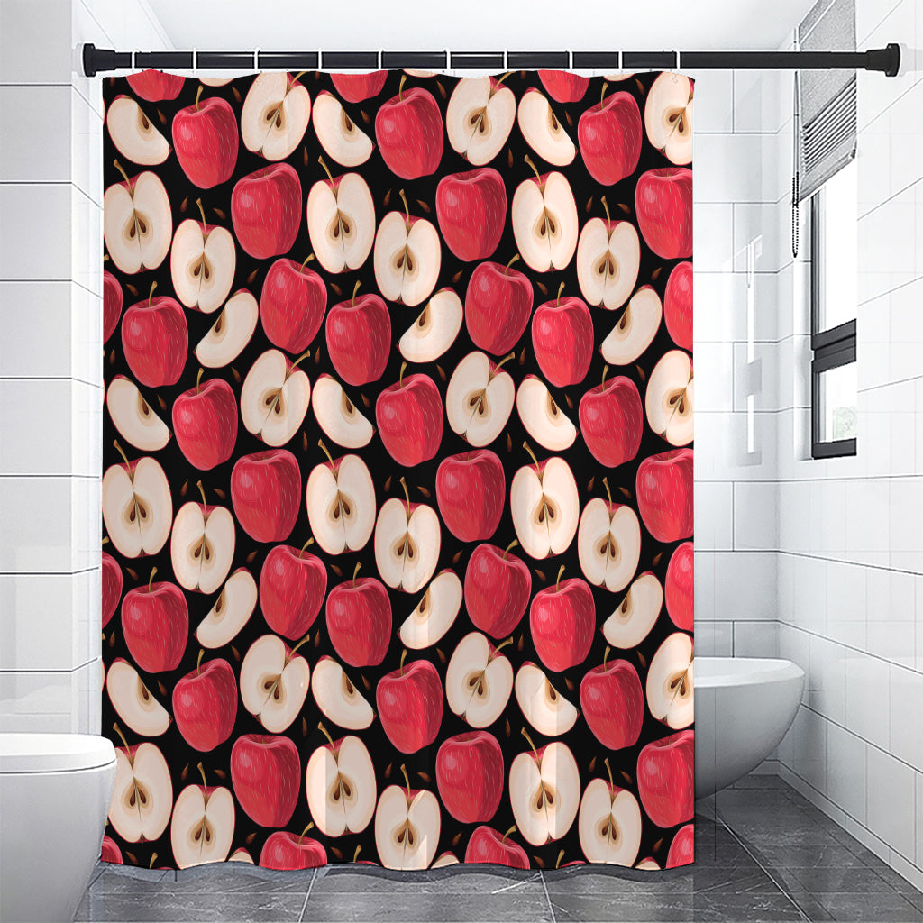 Apple Pattern Print Premium Shower Curtain