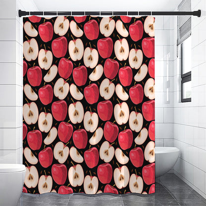 Apple Pattern Print Premium Shower Curtain
