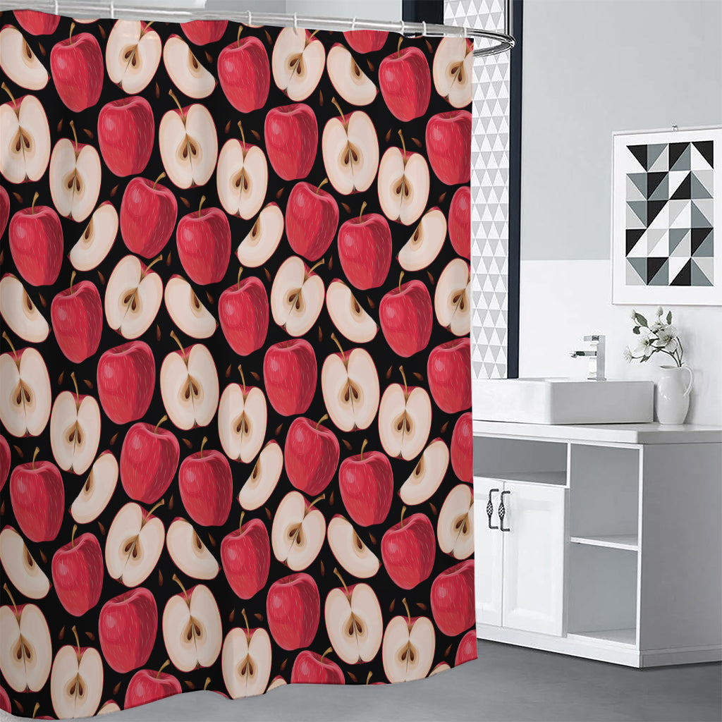 Apple Pattern Print Premium Shower Curtain