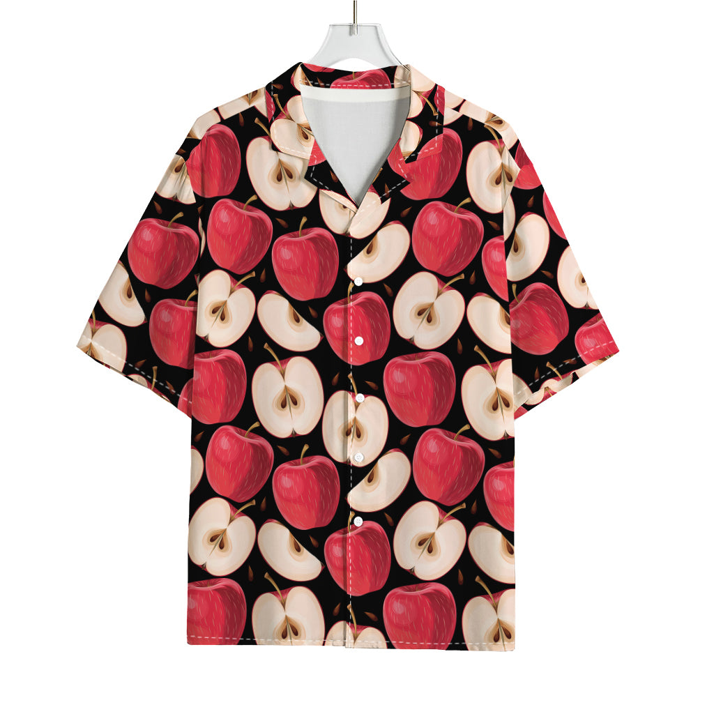 Apple Pattern Print Rayon Hawaiian Shirt
