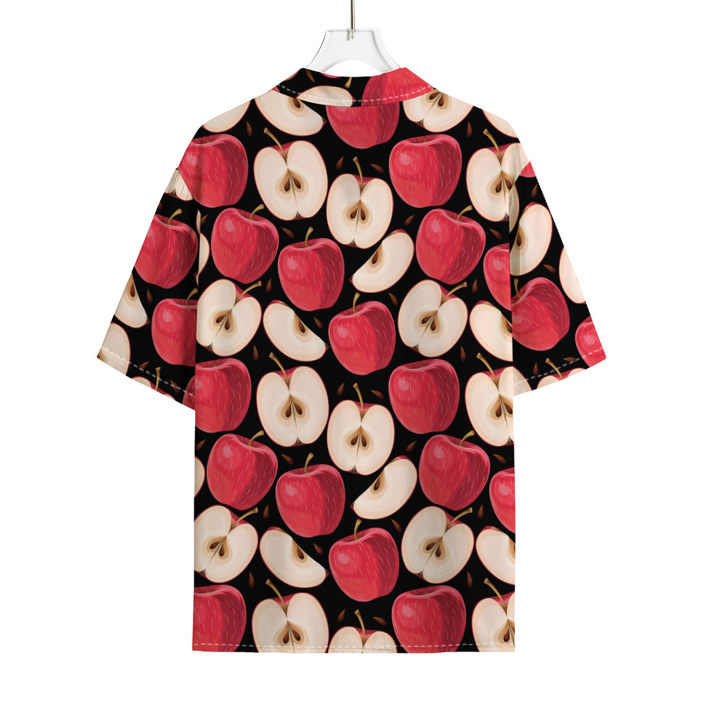 Apple Pattern Print Rayon Hawaiian Shirt
