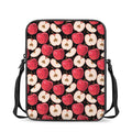 Apple Pattern Print Rectangular Crossbody Bag