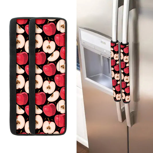 Apple Pattern Print Refrigerator Handle Covers