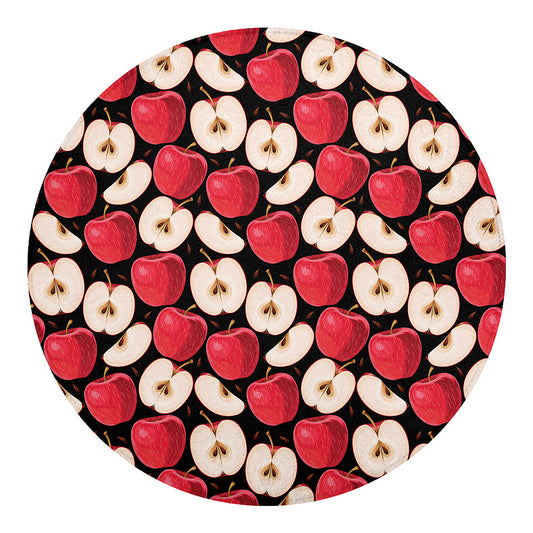 Apple Pattern Print Round Blanket