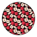 Apple Pattern Print Round Floor Mat