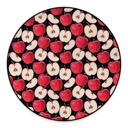 Apple Pattern Print Round Floor Mat