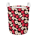 Apple Pattern Print Round Laundry Basket