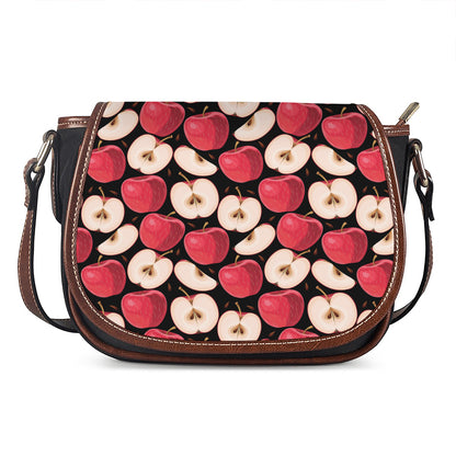 Apple Pattern Print Saddle Bag
