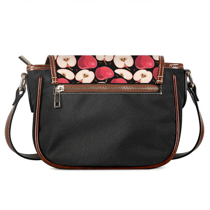 Apple Pattern Print Saddle Bag
