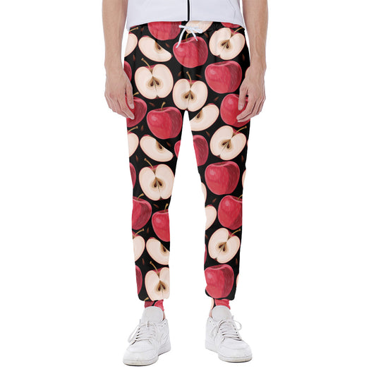 Apple Pattern Print Scuba Joggers