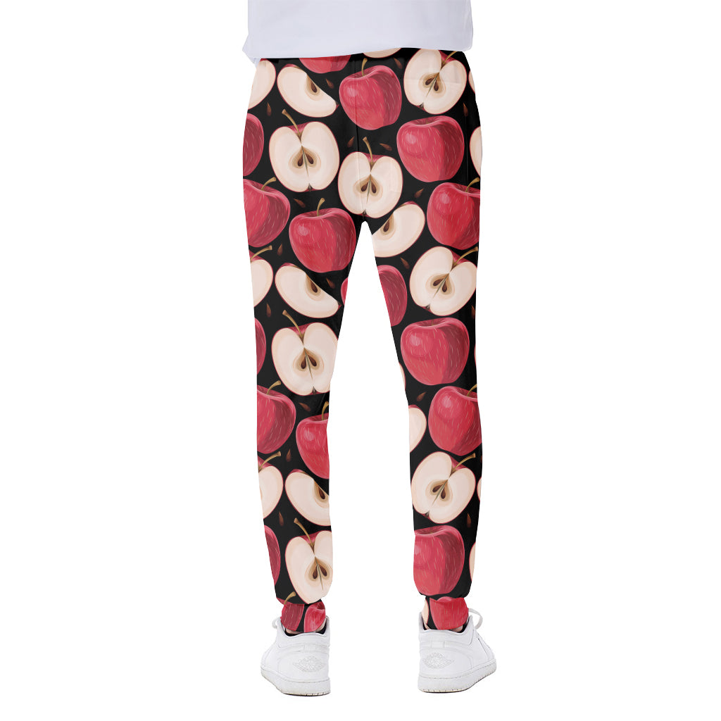 Apple Pattern Print Scuba Joggers