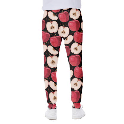 Apple Pattern Print Scuba Joggers