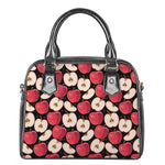 Apple Pattern Print Shoulder Handbag