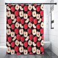 Apple Pattern Print Shower Curtain