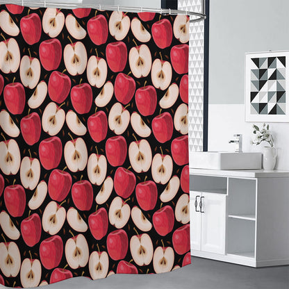 Apple Pattern Print Shower Curtain
