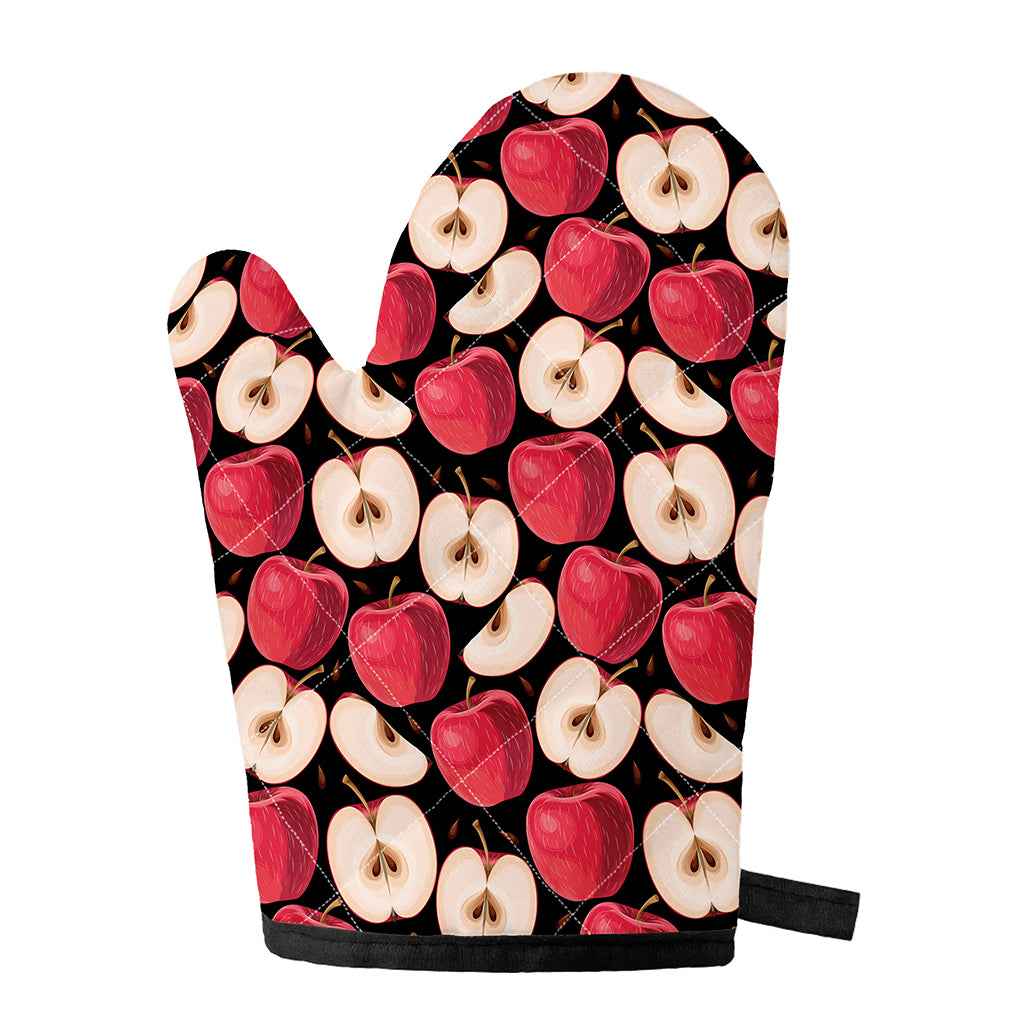 Apple Pattern Print Single Oven Mitt