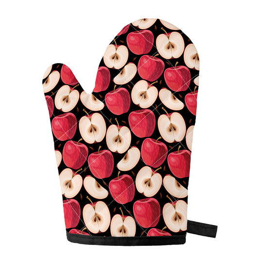 Apple Pattern Print Single Oven Mitt