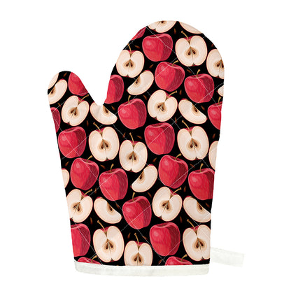 Apple Pattern Print Single Oven Mitt