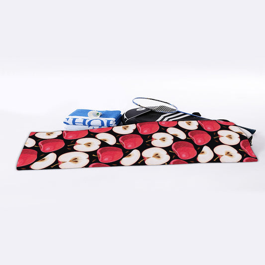 Apple Pattern Print Sports Towel
