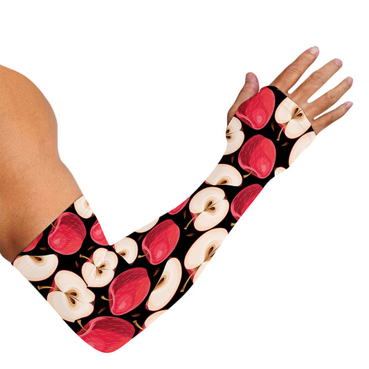 Apple Pattern Print Sun Protection Arm Sleeves