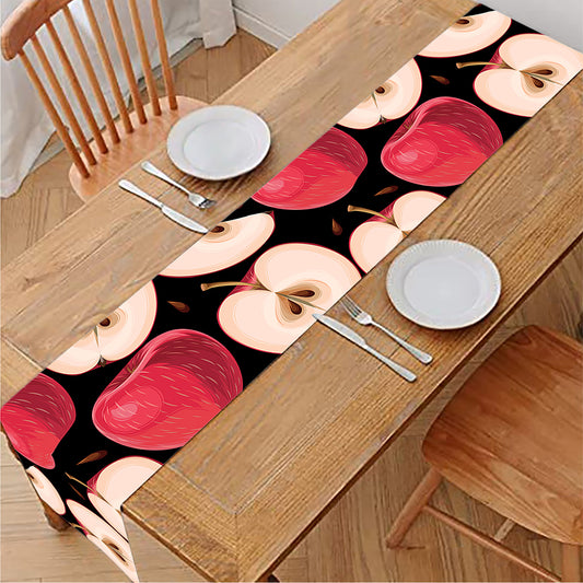Apple Pattern Print Table Runner