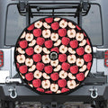 Apple Pattern Print Tire Cover With Camera Hole